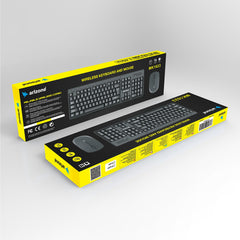 Arizone® Wireless Keyboard and Mouse Combo MK-1623 Wireless Compact Keyboard and Mouse Combo for Windows,Compatible with PC, Laptop - Black