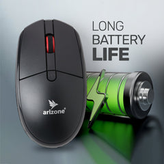 Arizone® 1000PRO USB Reliable Wireless Connection Mute and Silent Mouse