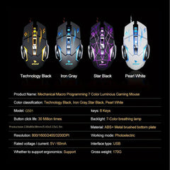 Arizone® G501 Wireless Gaming Mouse with Lights 2.4 Ghz Rechargeable mouse, Durable & Silent Click