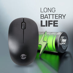 UP M204 Wireless 2.4 GHZ Mouse USB Optical Scroll for PC Laptop Rechargeable Mouse
