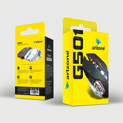 Arizone® G501 Wireless Gaming Mouse with Lights 2.4 Ghz Rechargeable mouse, Durable & Silent Click