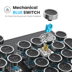 ARIZONE© MK 20 Mechanical Keyboard 104 Keys Green Axis Backlit Office E-sports Game Keyboard Wired USB Desktop Computer Notebook Universal